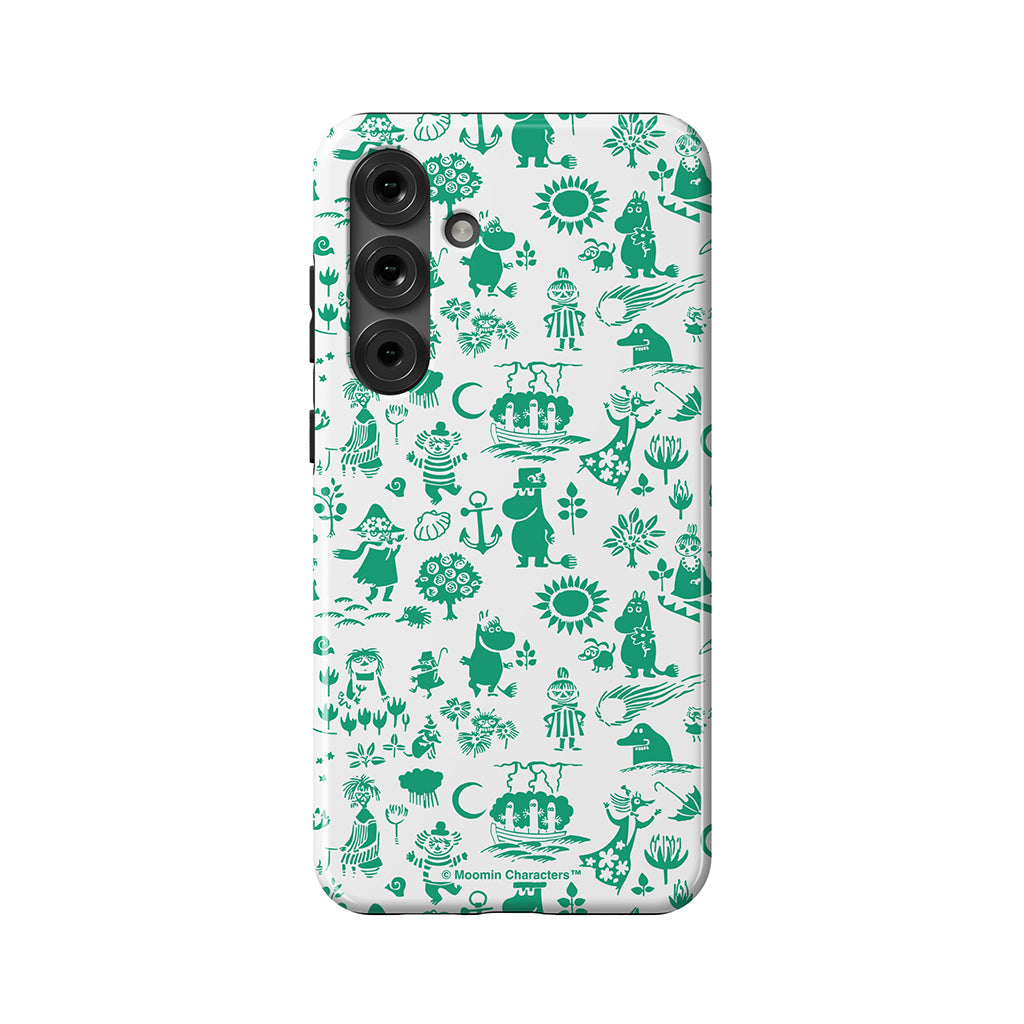 Moomins By The Sea Green Galaxy Tough Case