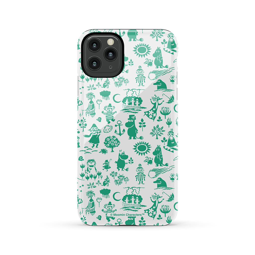 Moomins By The Sea Green Apple iPhone Tough Case