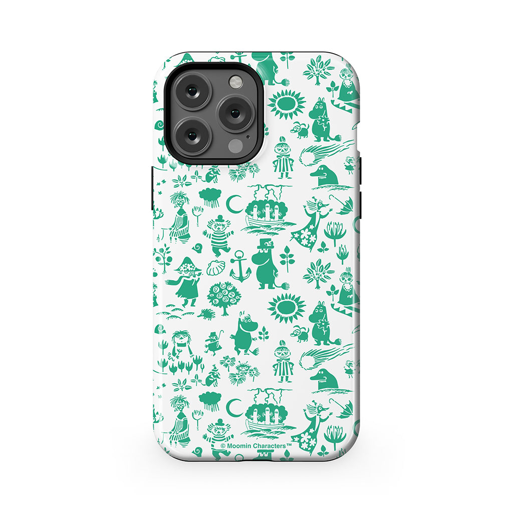 Moomins By The Sea Green Apple iPhone Tough Case