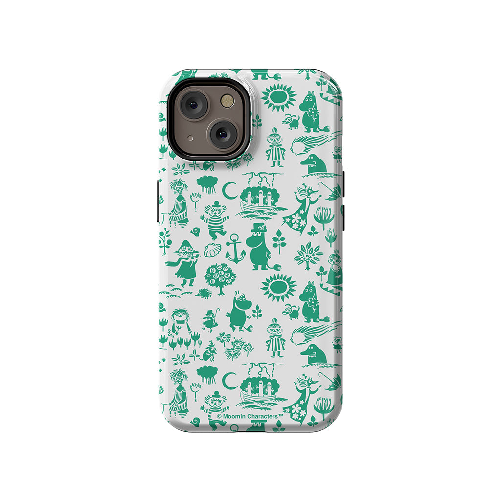 Moomins By The Sea Green Apple iPhone MagSafe Tough Case