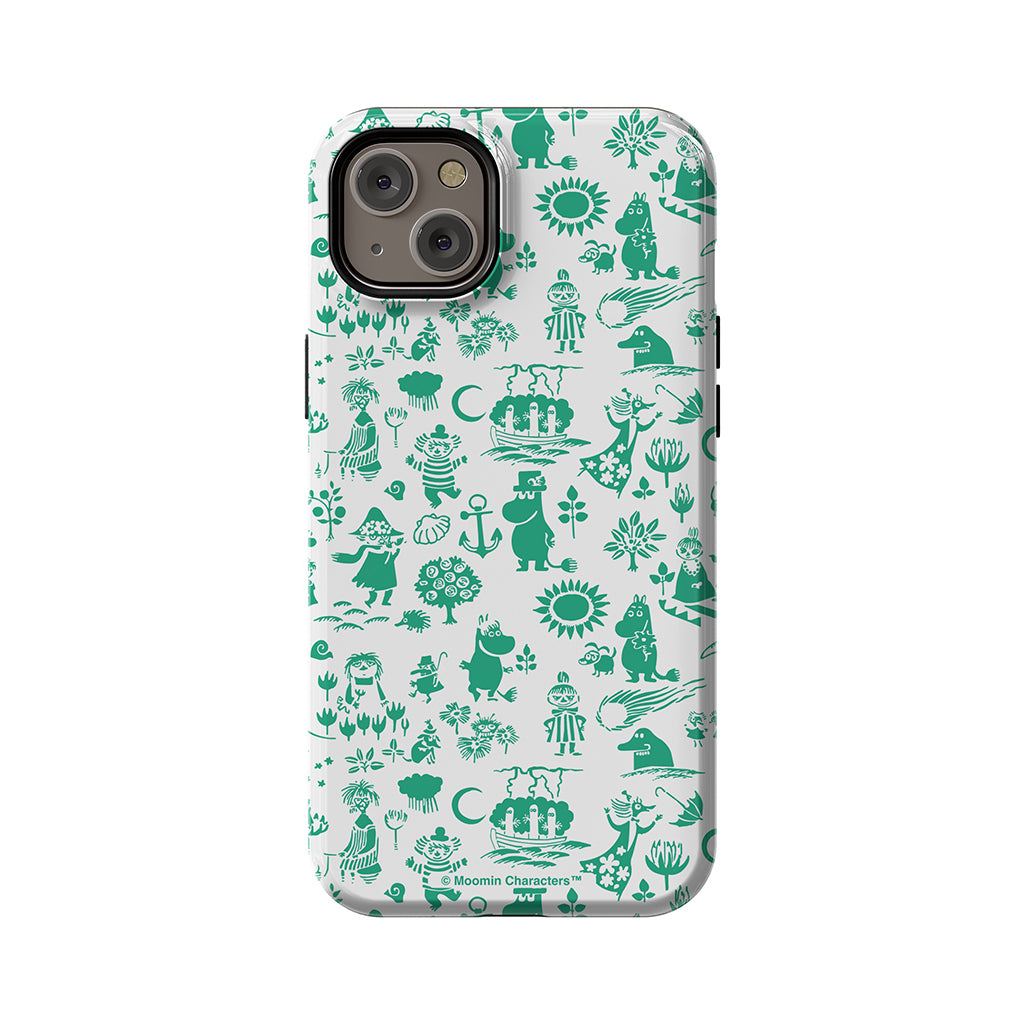 Moomins By The Sea Green Apple iPhone Tough Case