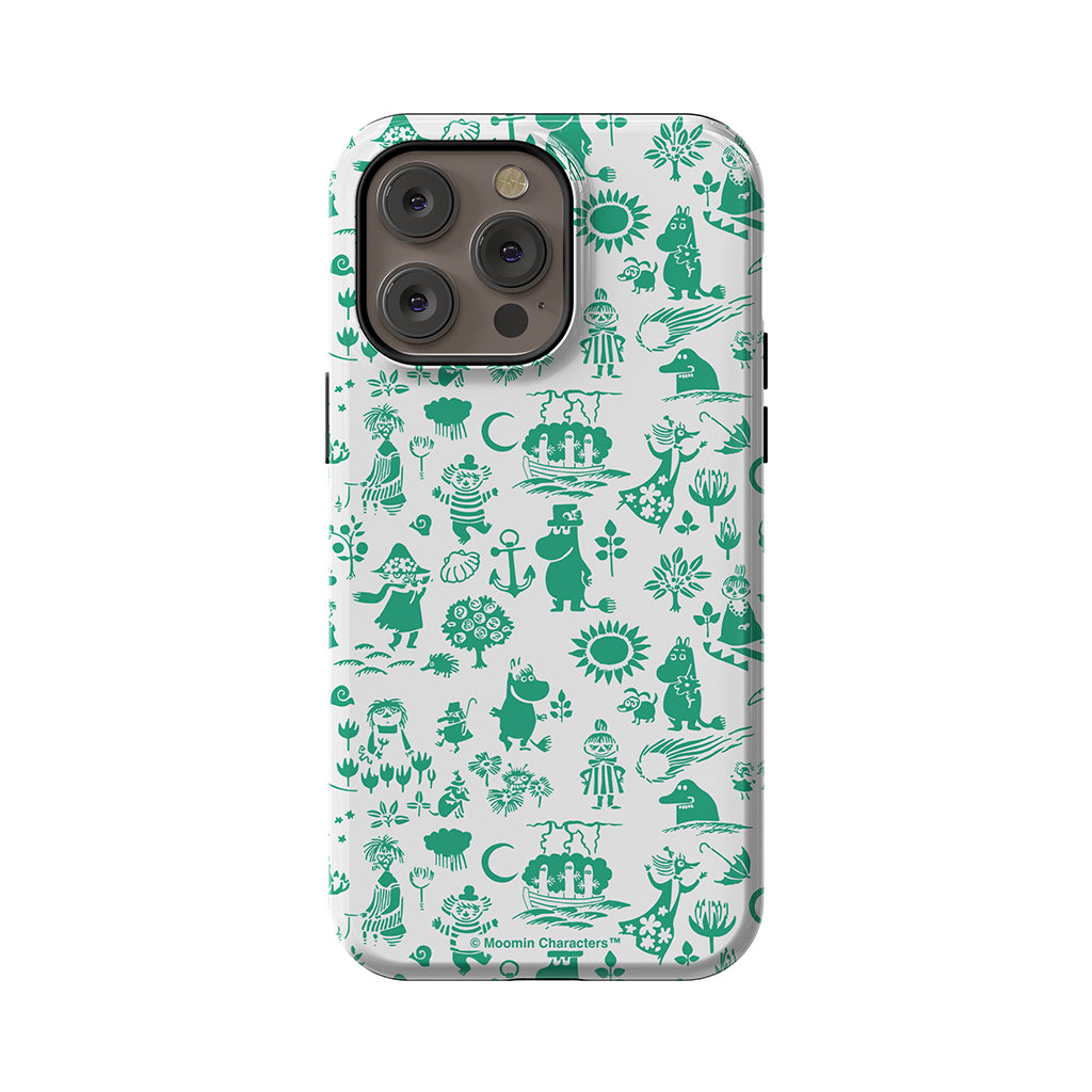 Moomins By The Sea Green Apple iPhone Tough Case