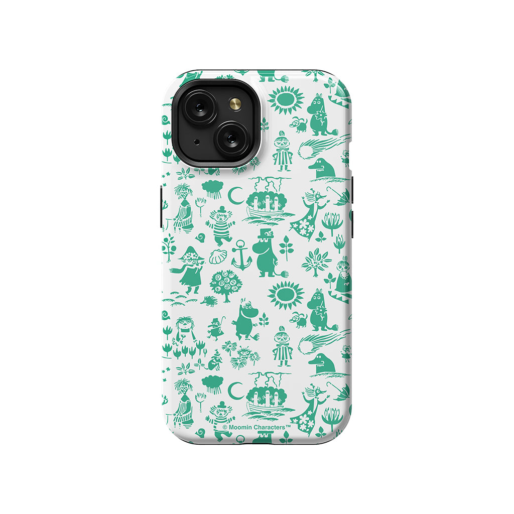 Moomins By The Sea Green Apple iPhone Tough Case