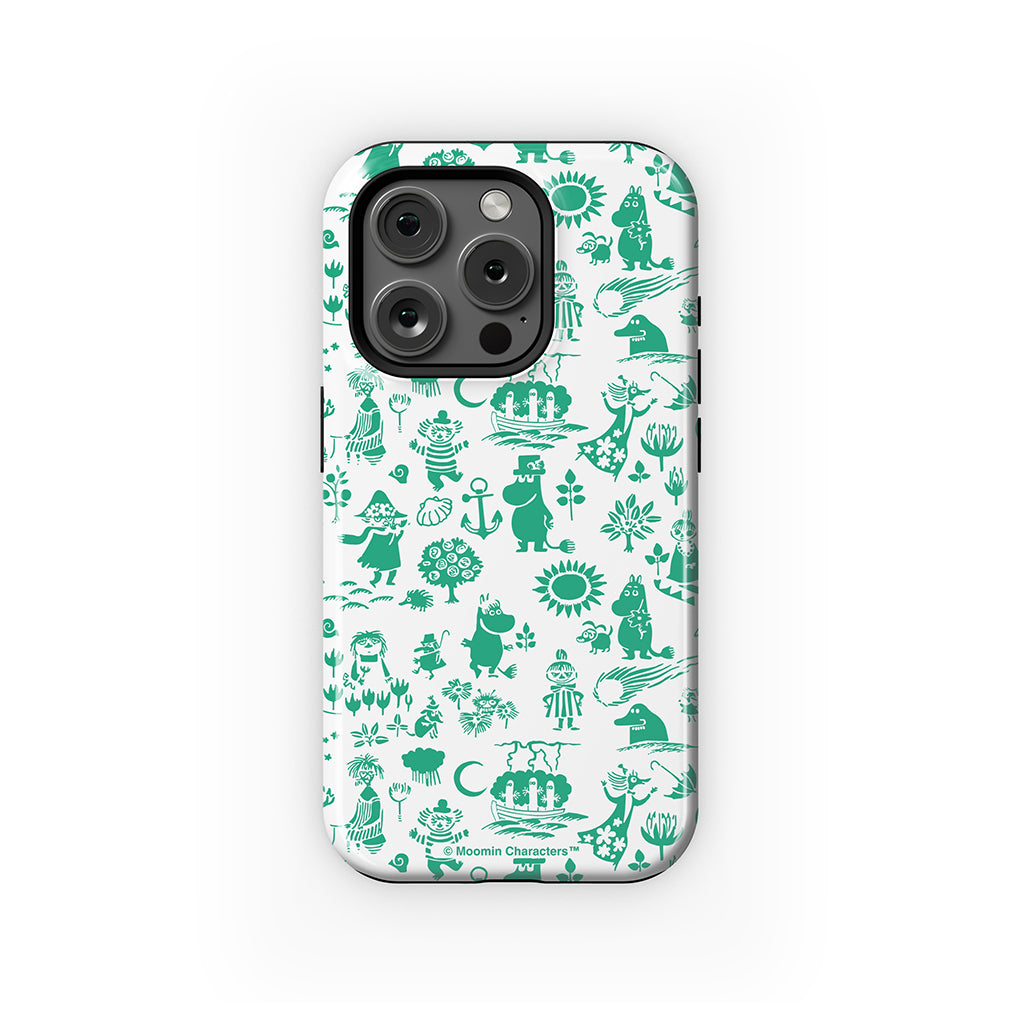 Moomins By The Sea Green Apple iPhone Tough Case