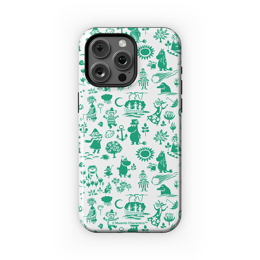 Moomins By The Sea Green Apple iPhone Tough Case