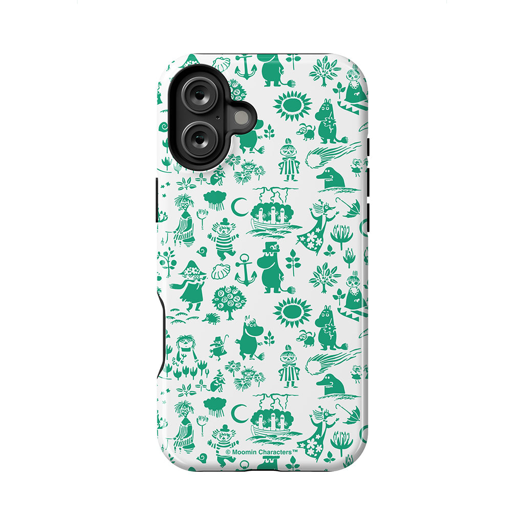 Moomins By The Sea Green Apple iPhone Tough Case