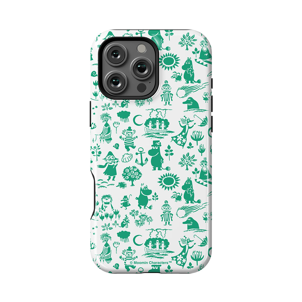 Moomins By The Sea Green Apple iPhone Tough Case