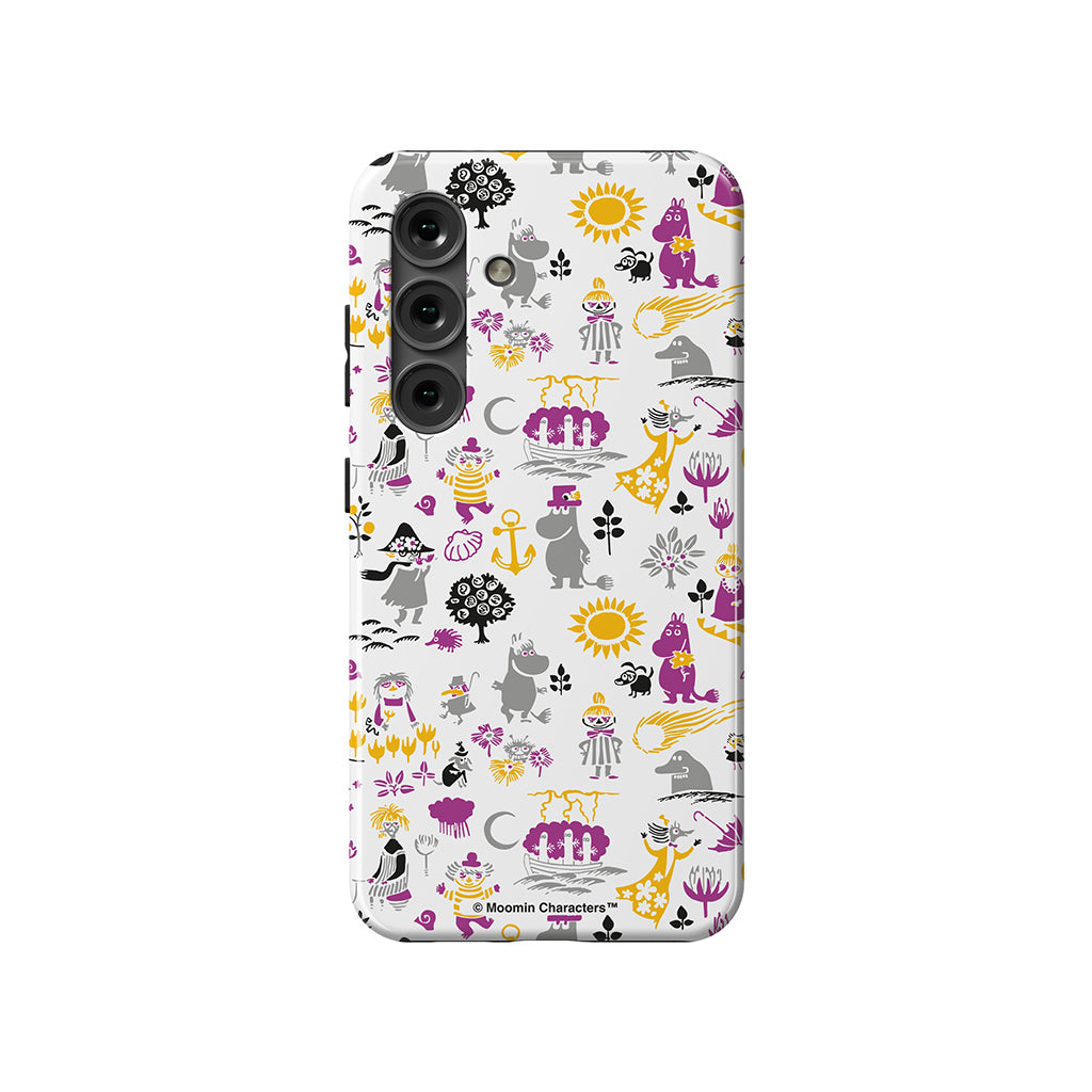Moomins By The Sea Purple And Yellow Galaxy Tough Case