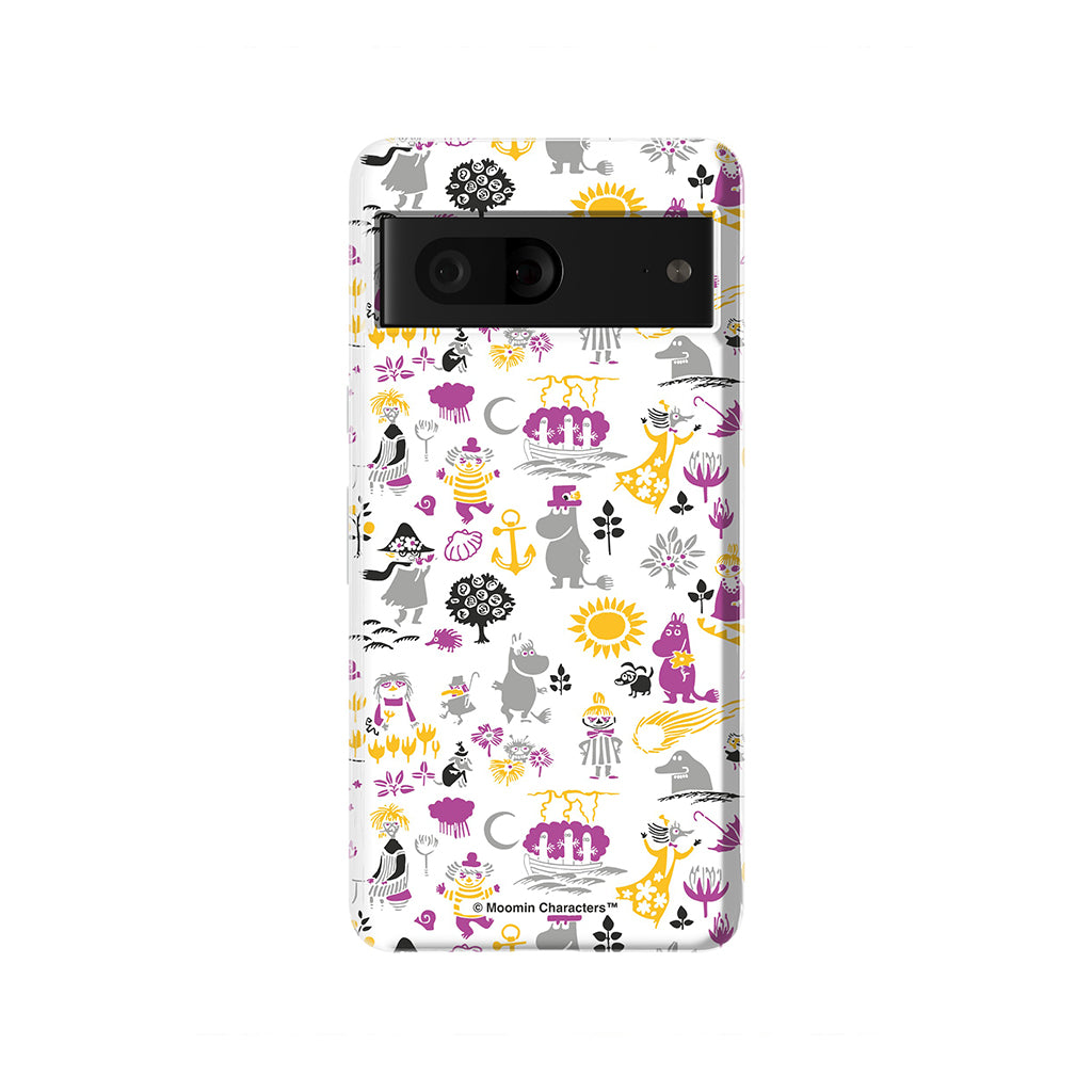 Moomins By The Sea Purple And Yellow Google Pixel Tough Case