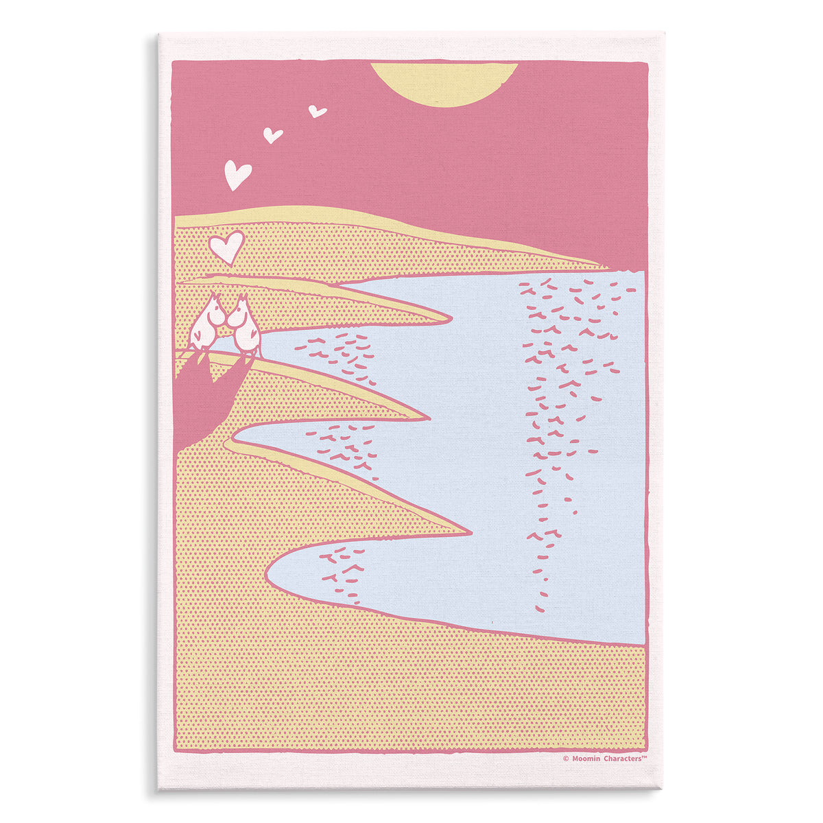 Moomin Love Sunset Stretched Canvas
