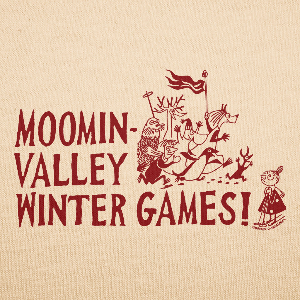 Red Moominvalley Winter Games! Sports Mymble & Co. Adult T-Shirt