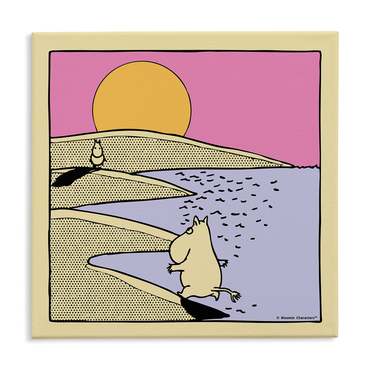 Moomin Beach Sunset Stretched Canvas | Moomin Shop US