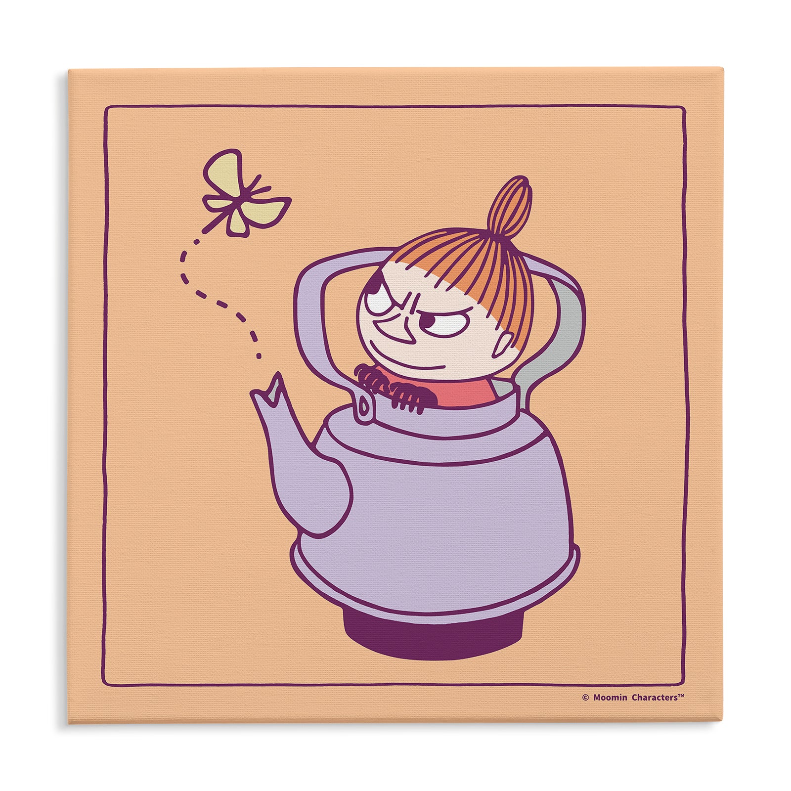 Little My Teapot Square Stretched Canvas | Moomin Shop US
