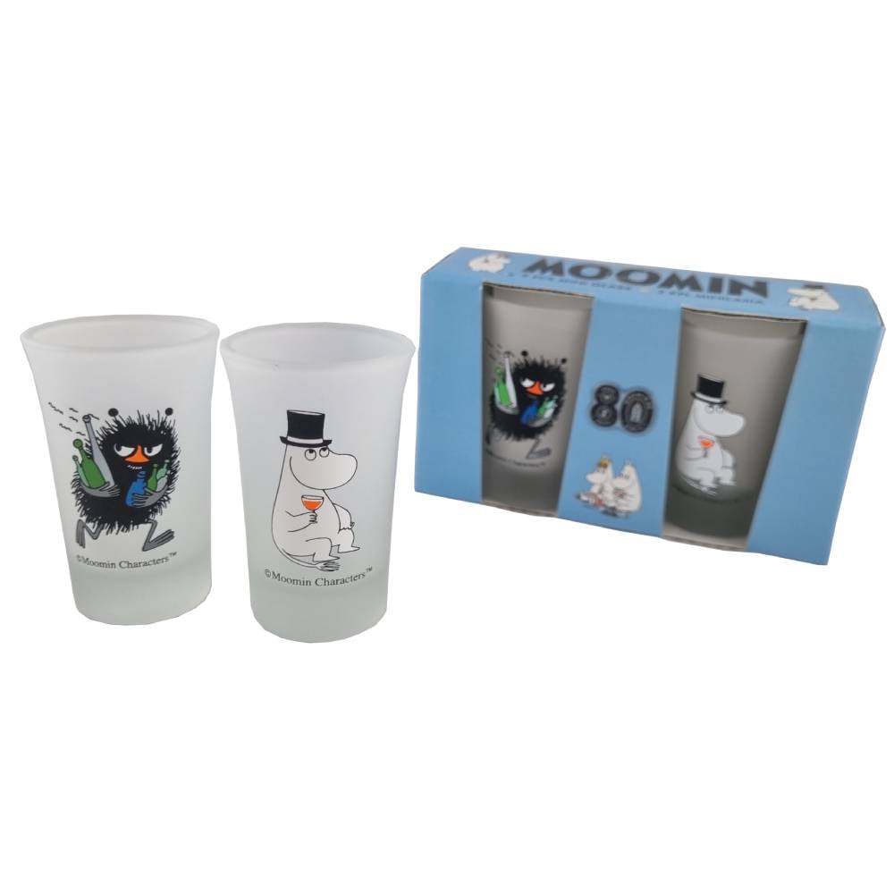 Moominpappa & Stinky Mini Glass 2-set TMF-Trade | Moomin Shop United States