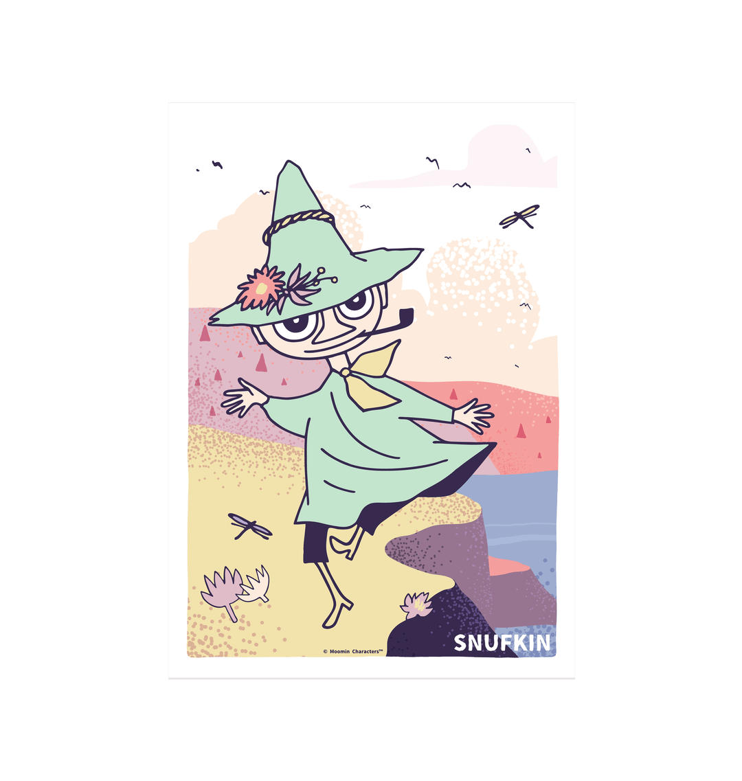 Snufkin Colourful Dance Fine Art Print - Framed/Unframed | Moomin Shop United States