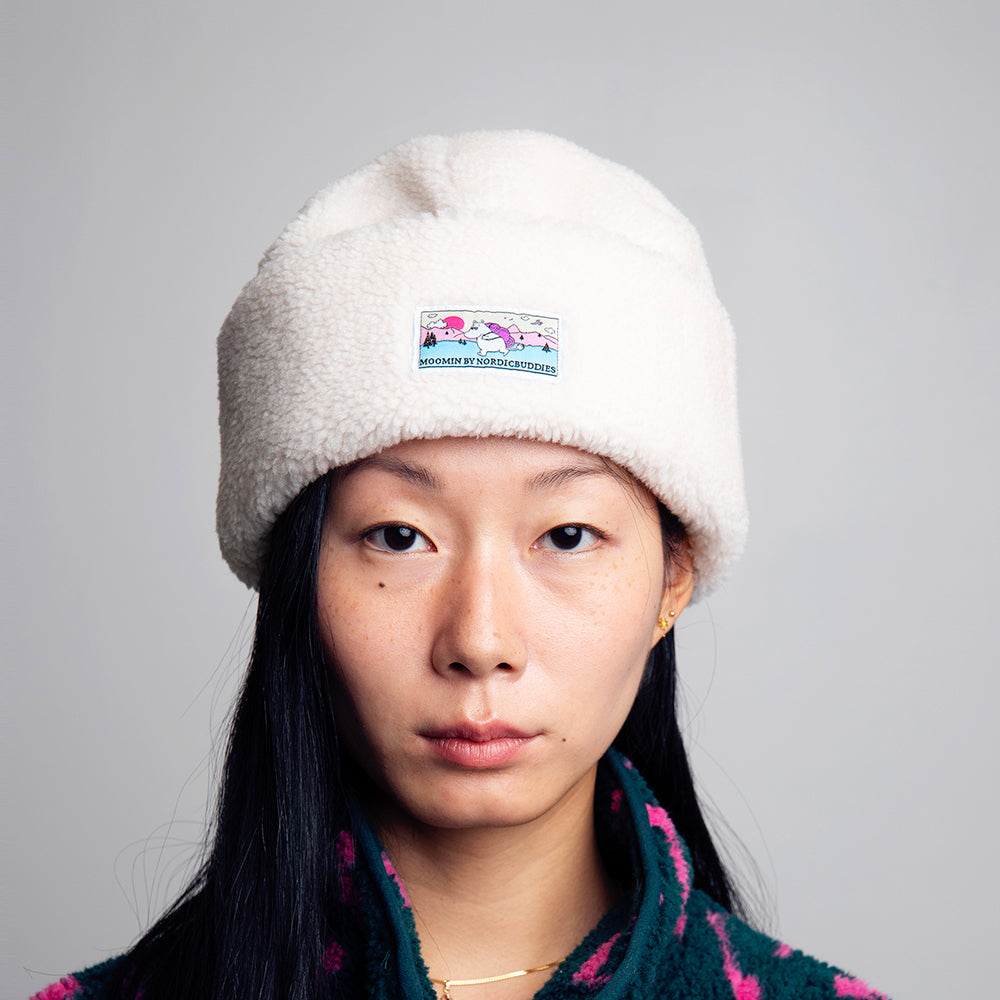 Moomin Fargo Fisherhat Beanie Offwhite - Nordicbuddies | Moomin Shop United States