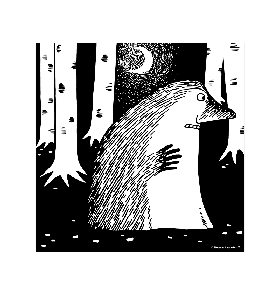 The Groke By Moonlight Fine Art Print - Framed/Unframed | Moomin Shop United States