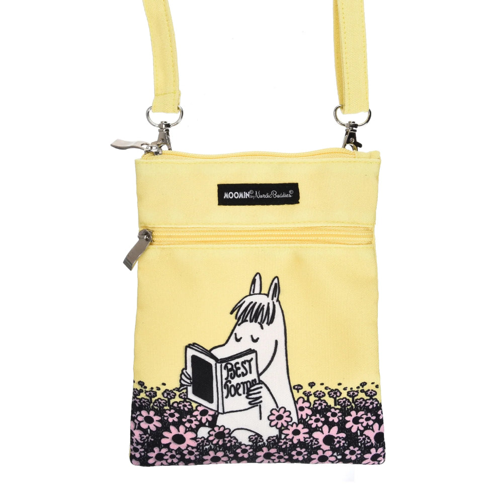 Snorkmaiden Reading Passport Bag Yellow - Nordicbuddies | Moomin Shop United States