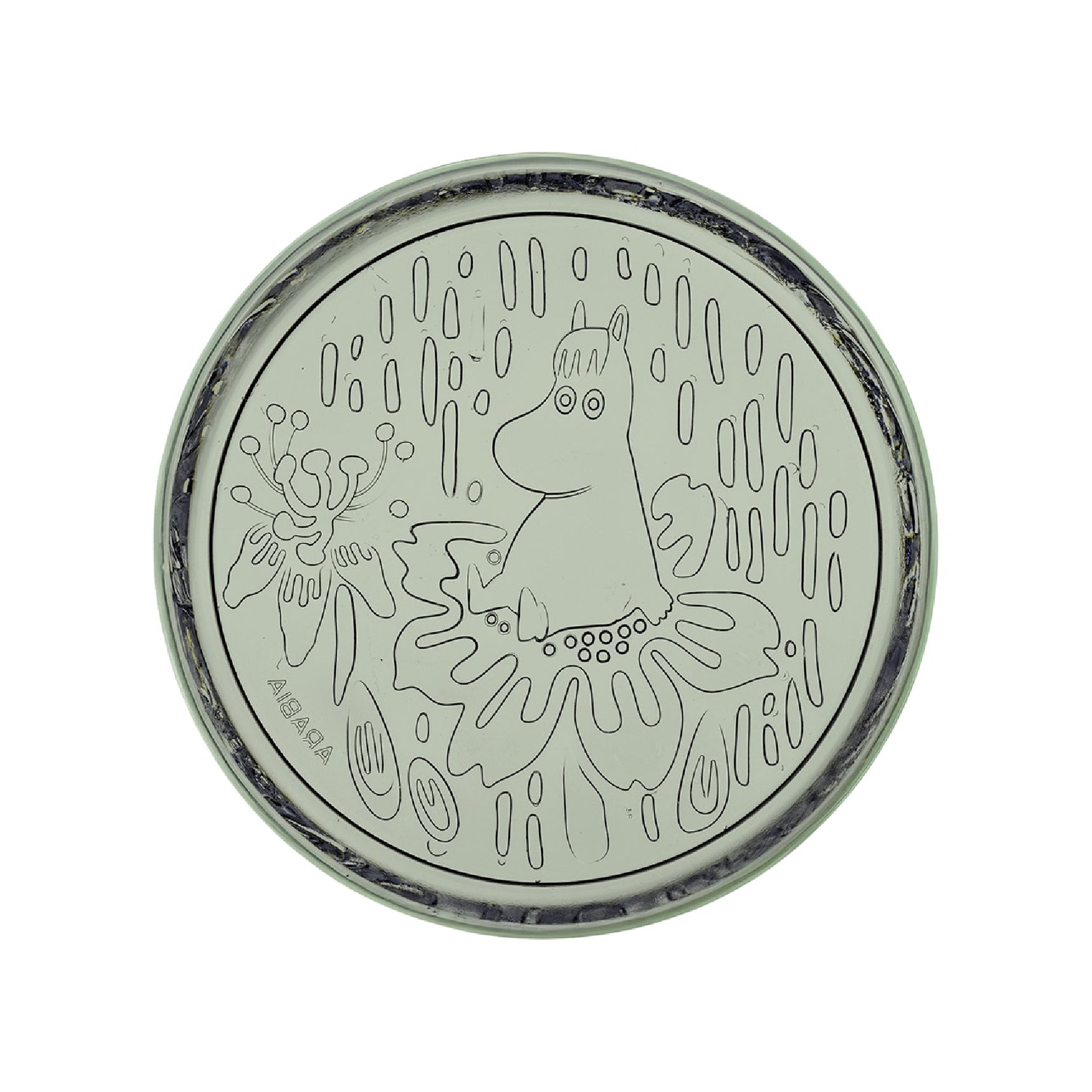 Moomin Pine Green Glass Plate 6 in - Moomin Arabia | Moomin Shop US