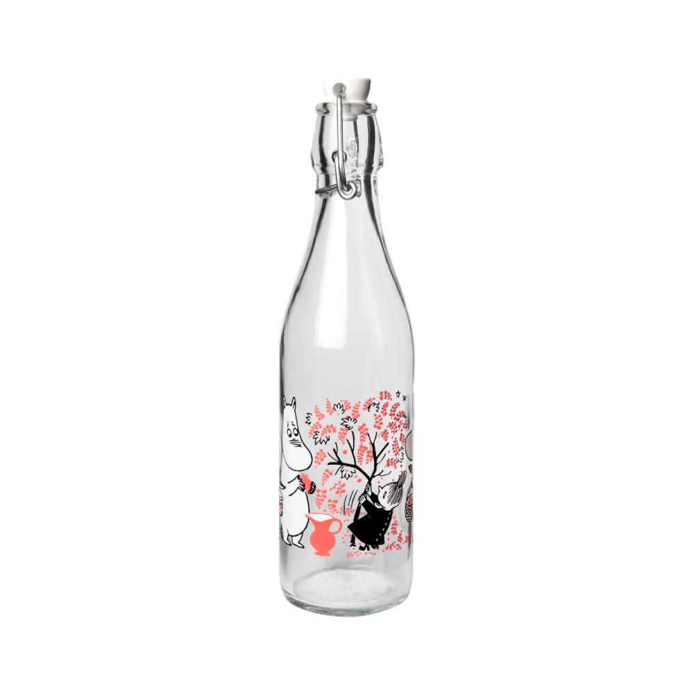 Moomin Berries Glass Bottle 17 oz - Muurla