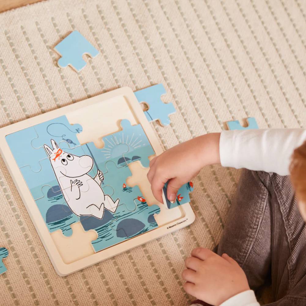 Moomin Wooden Square Puzzle Fishing - Barbo Toys | Moomin Shop US