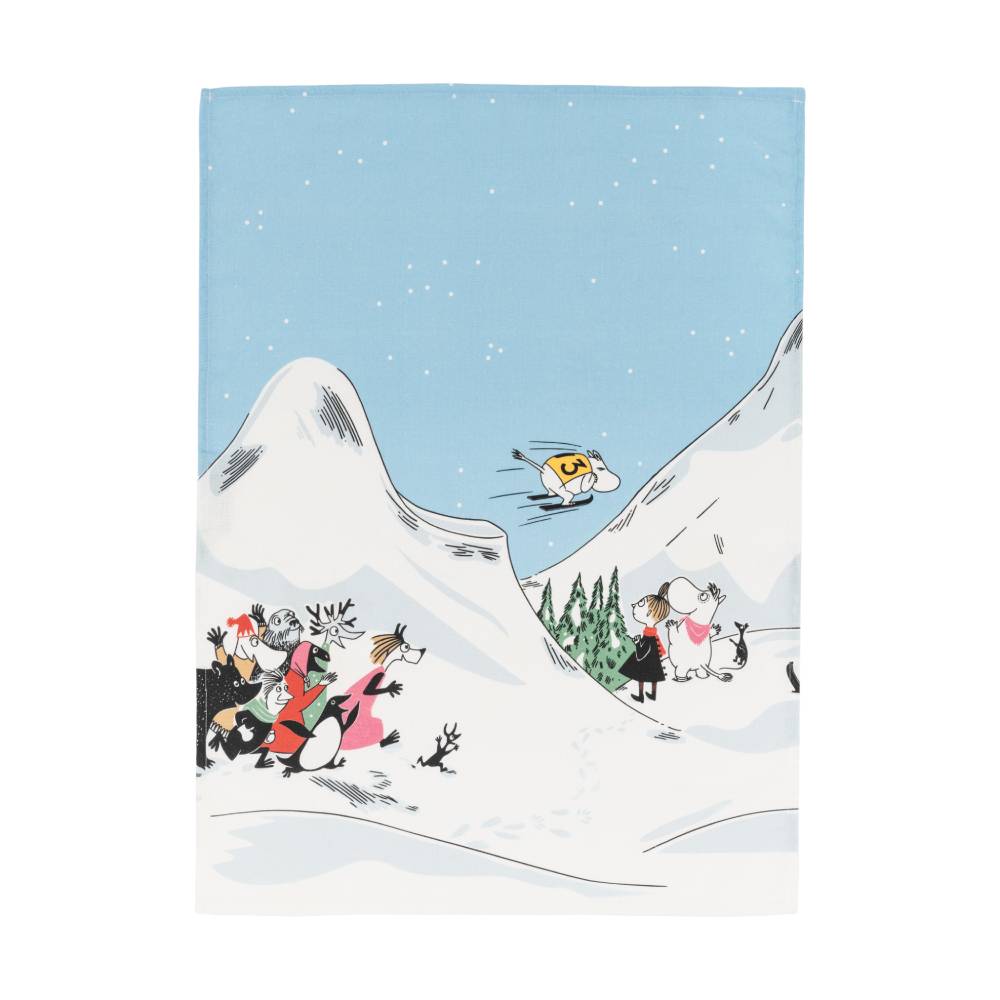 Moomin Ski Jumping Kitchen Towel - Moomin Arabia