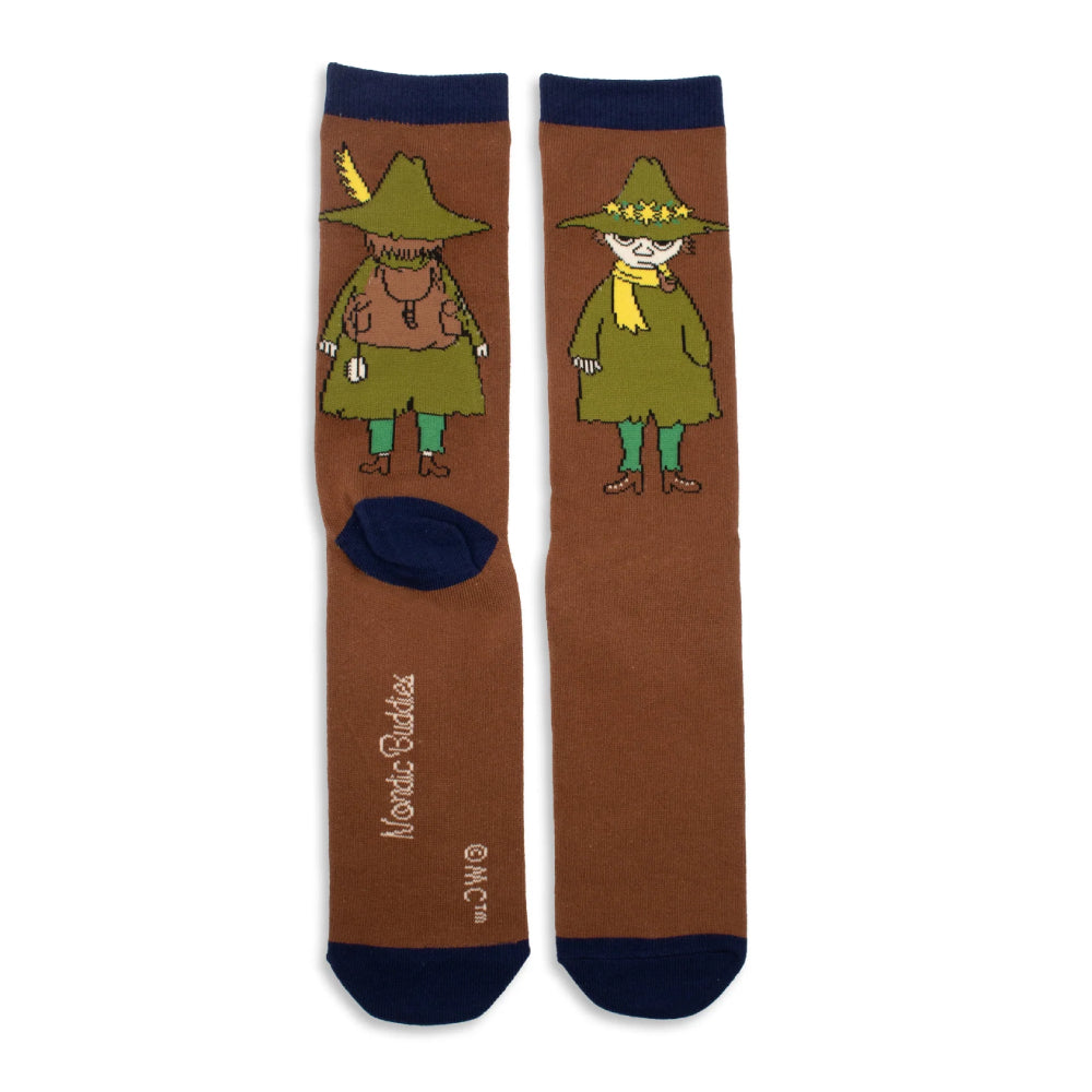 Snufkin Socks Brown 40-45 - Nordicbuddies | Moomin Shop US