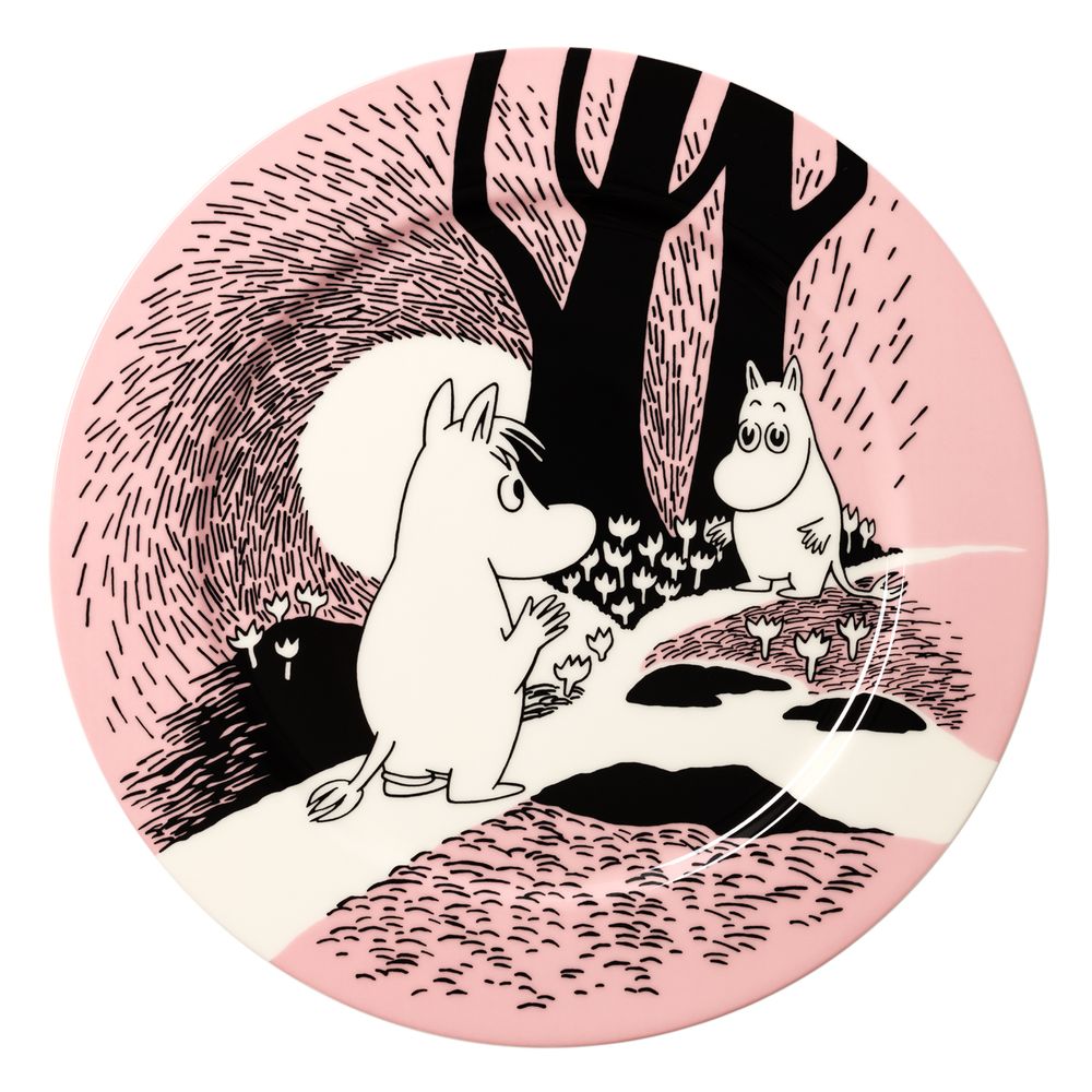 Moomin Love 30th Anniversary Serving Plate 30cm Pink - The Official Moomin Shop