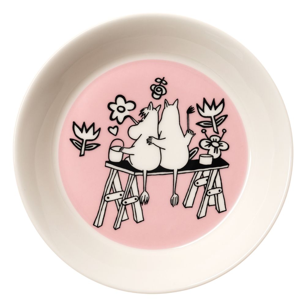 Moomin Love 30th Anniversary Saucer 15cm Pink - The Official Moomin Shop