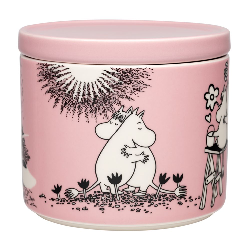 Moomin Love 30th Anniversary Jar 0.7L Pink - The Official Moomin Shop