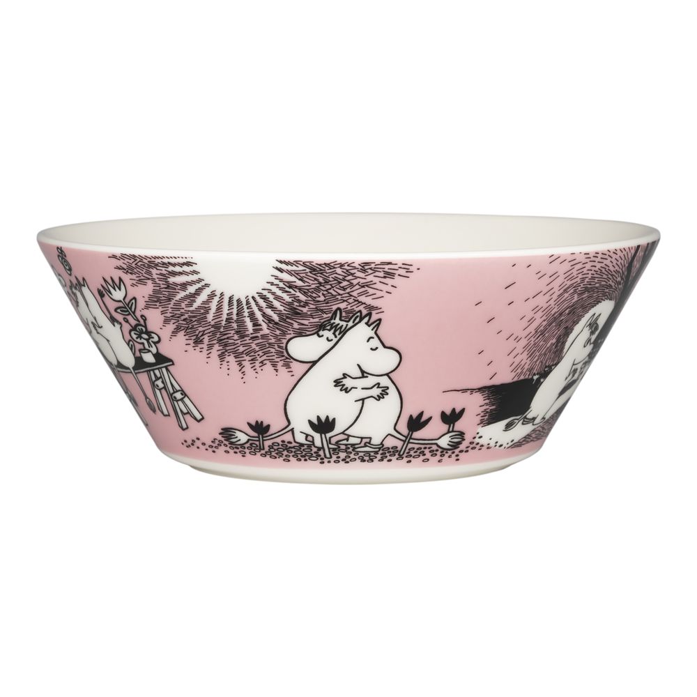 Moomin Love 30th Anniversary Bowl 15cm Pink - The Official Moomin Shop