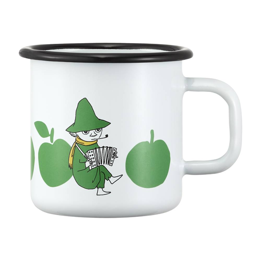Moomin Joyfull Apples Mug 3,7dl Green - The Official Moomin Shop