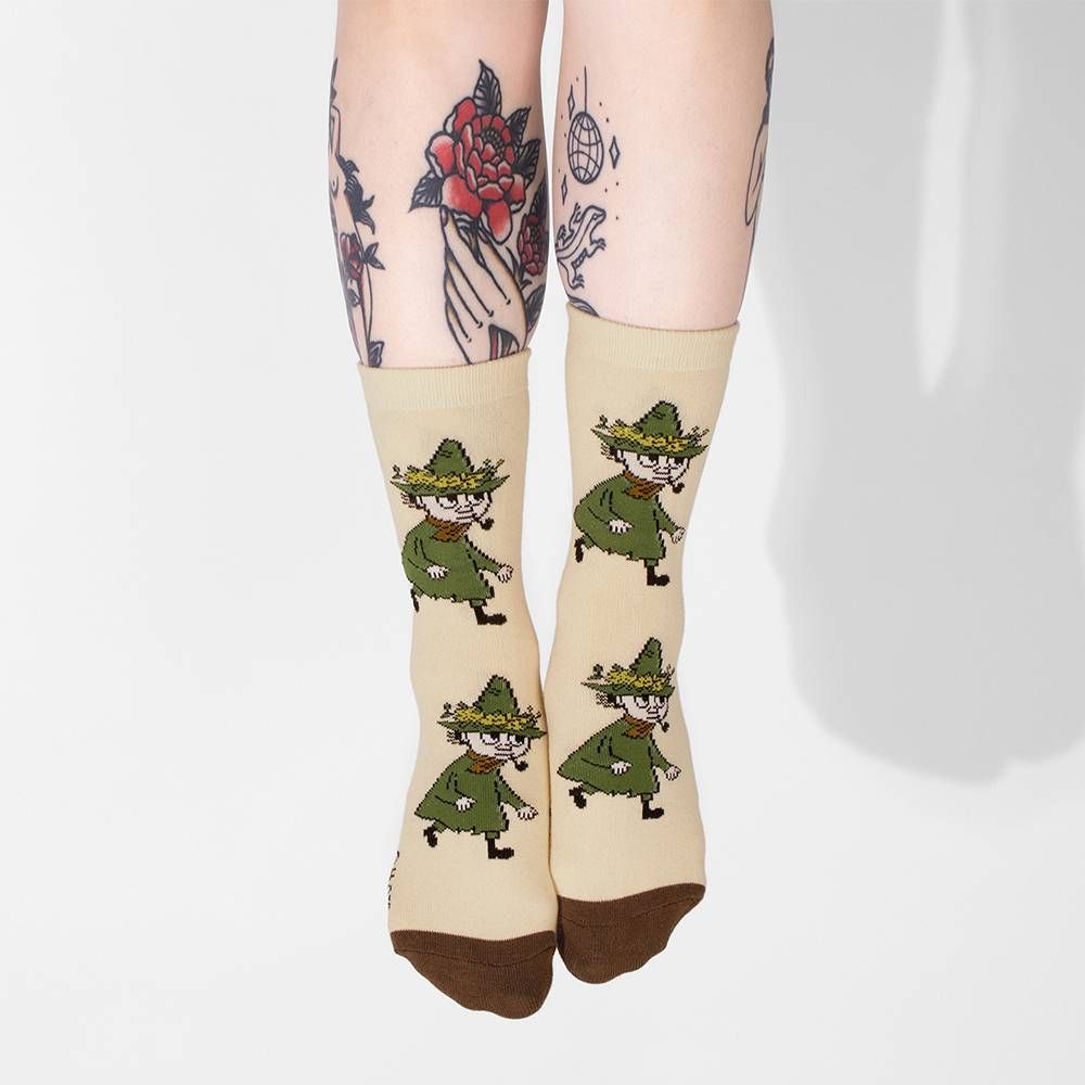 Snufkin Socks Beige 3.5-9 | Moomin Shop US