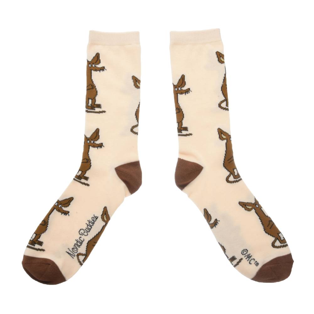Moomin Sniff Socks Beige 9.5-13 - Nordicbuddies | Moomin Shop United States