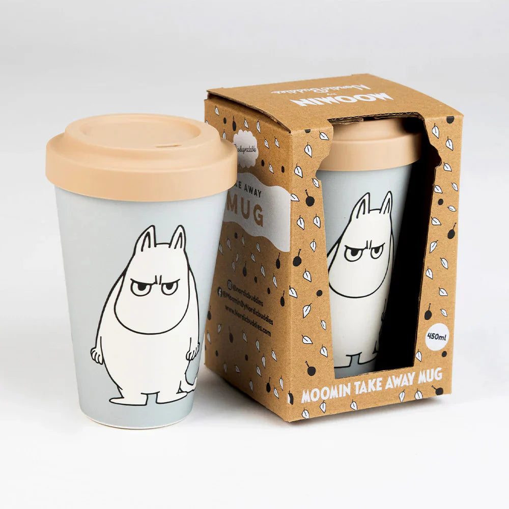 Moomintroll Angry Take Away Mug Grey | Moomin Shop United States