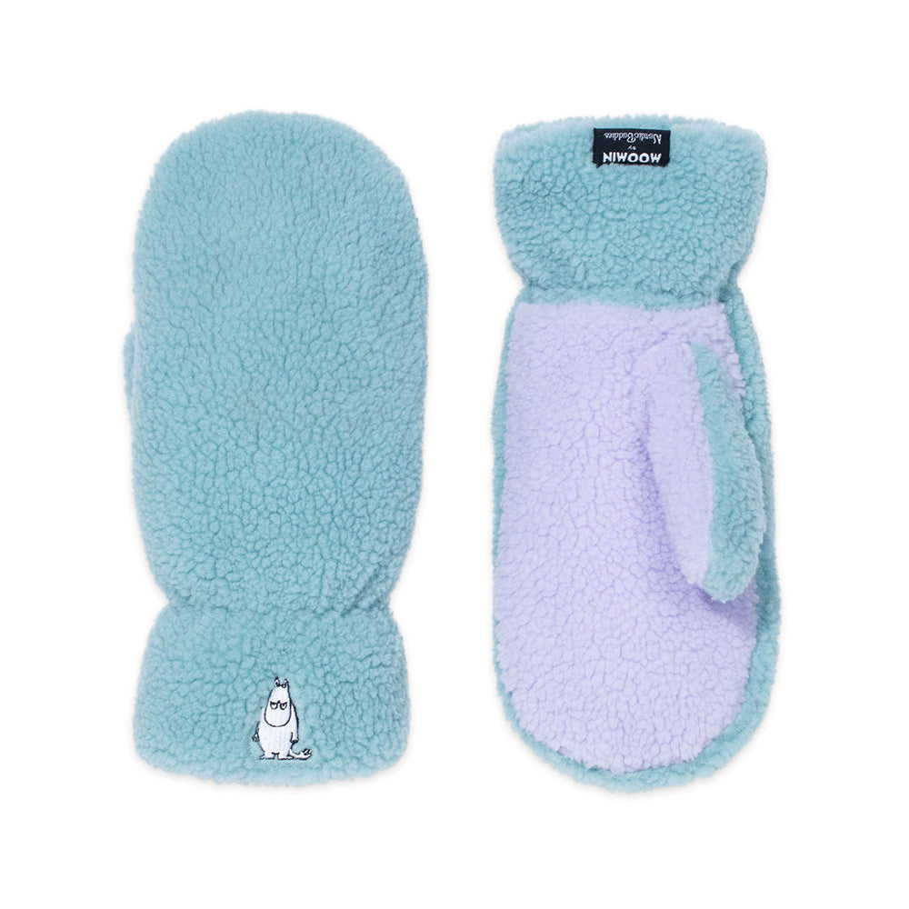 Moomintroll Fleece Mittens Green - Nordicbuddies | Moomin Shop United States