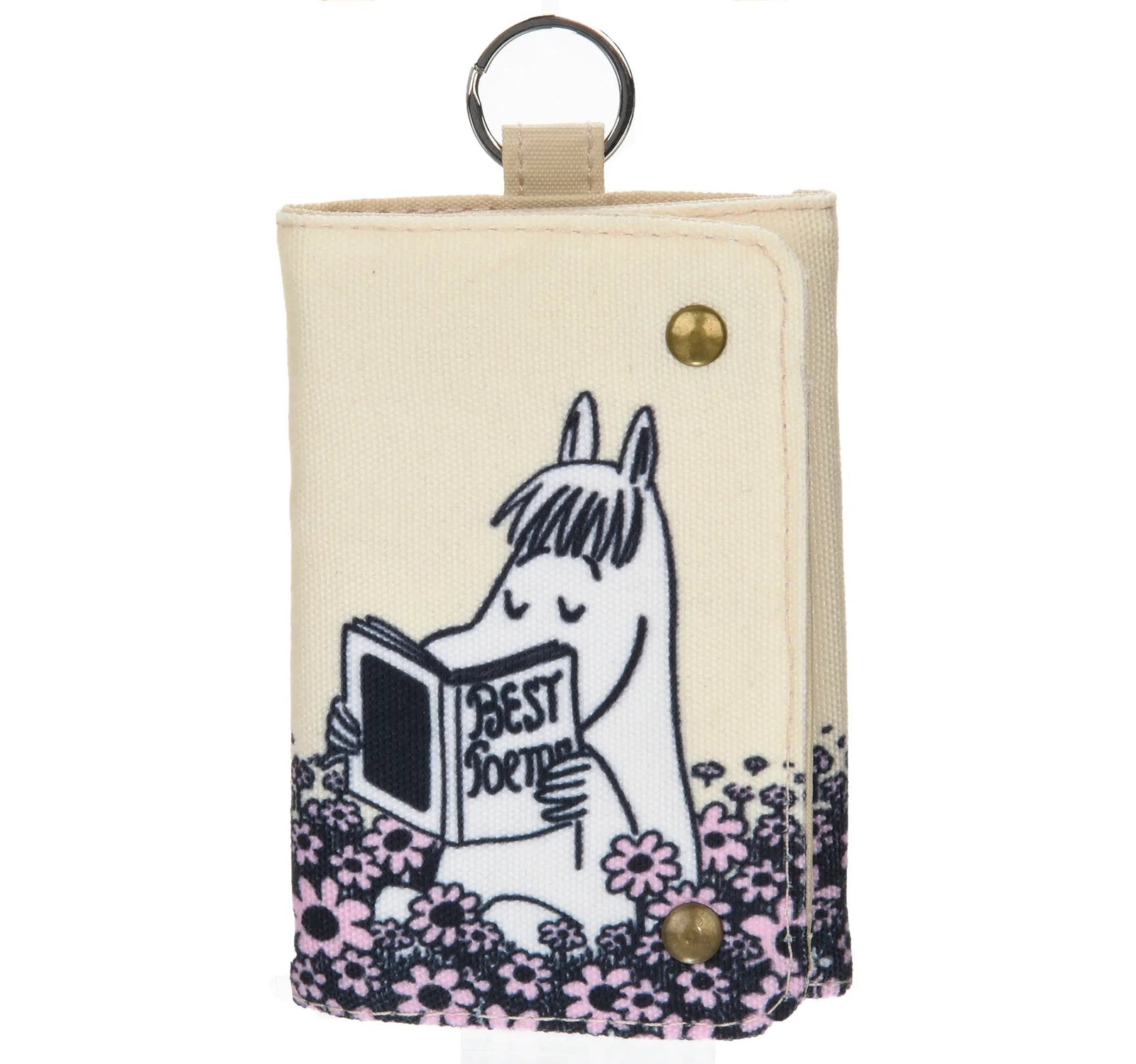 Snorkmaiden Reading Canvas Wallet Beige - Nordicbuddies | Moomin Shop United States