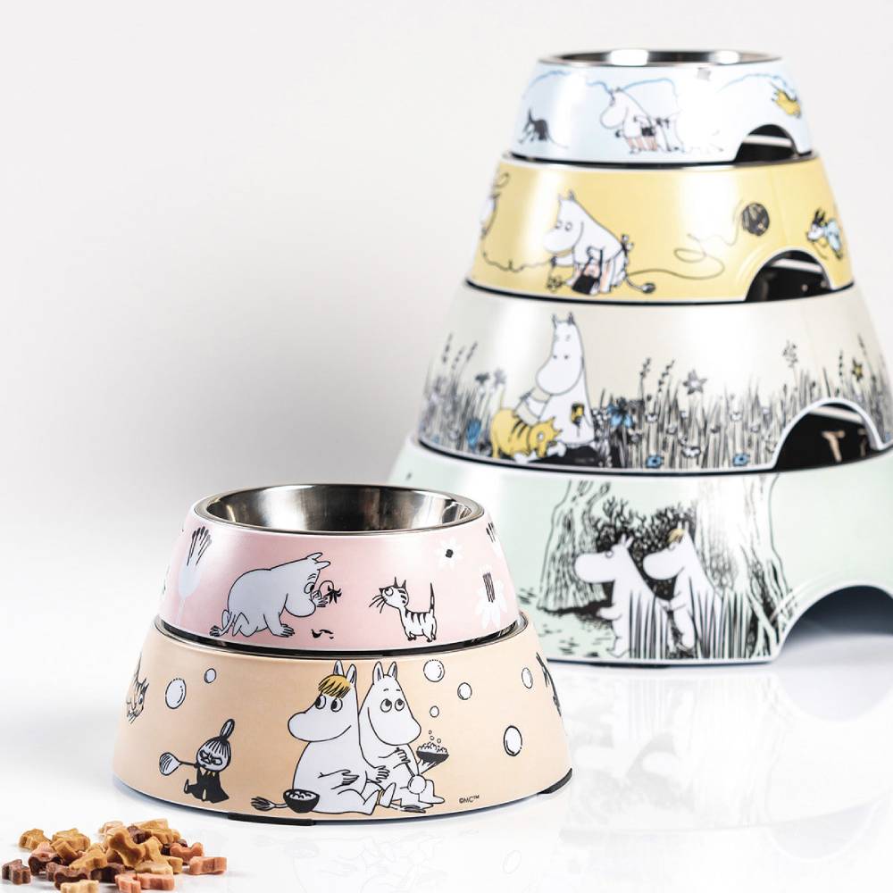 Moomin For Pets Food Bowl Beige M - Muurla