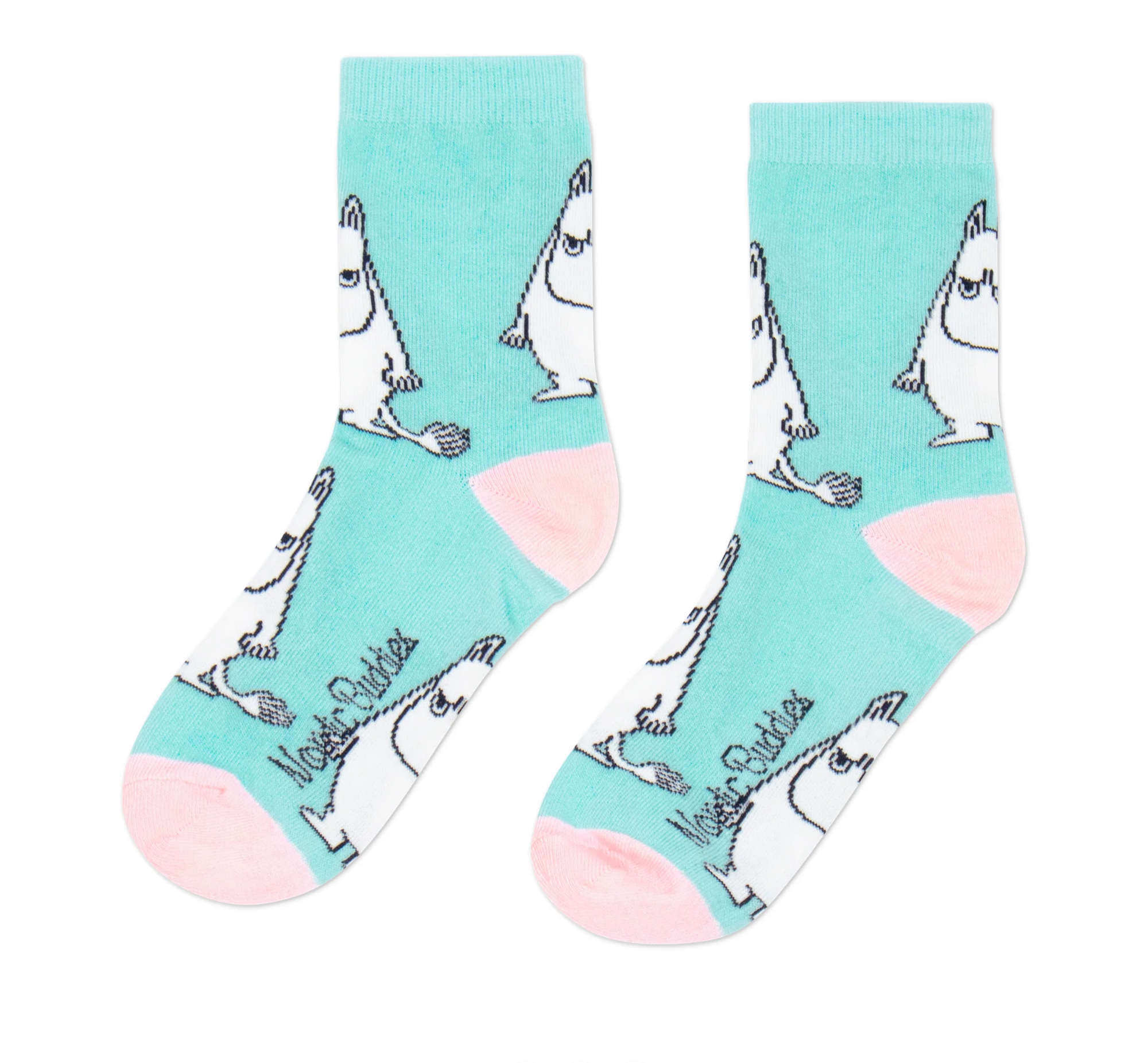 Angry Moomintroll Socks Turquoise 36-42 - Nordicbuddies | Moomin Shop US