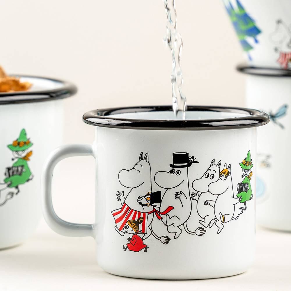 Moomin Enamel Mug Moominvalley 8.5 oz - Muurla | Moomin Shop United States