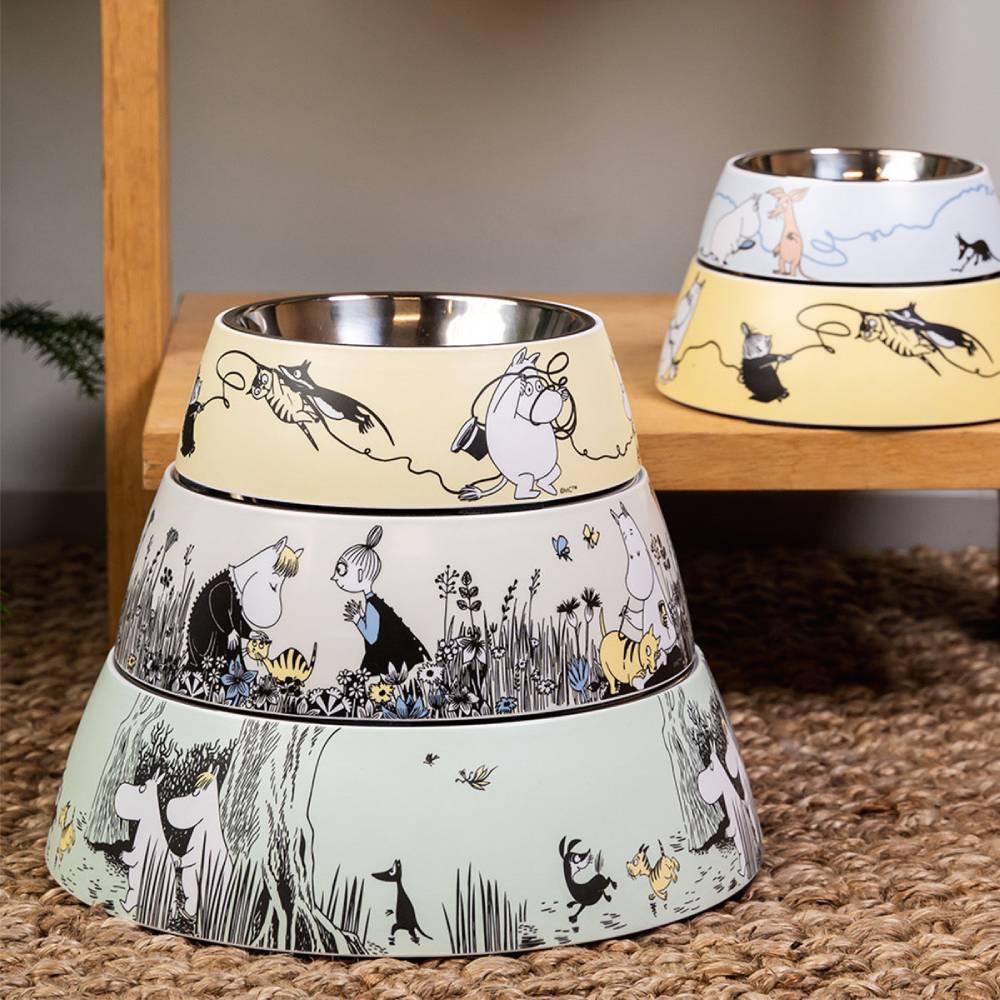 Moomin For Pets Food Bowl Grey L - Muurla