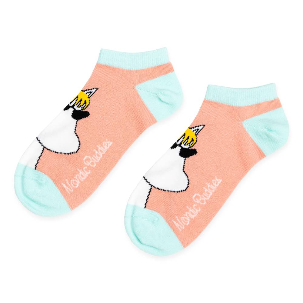 Snorkmaiden Beach Ankle Socks Coral 6-11.5 - Nordicbuddies | Moomin Shop United States