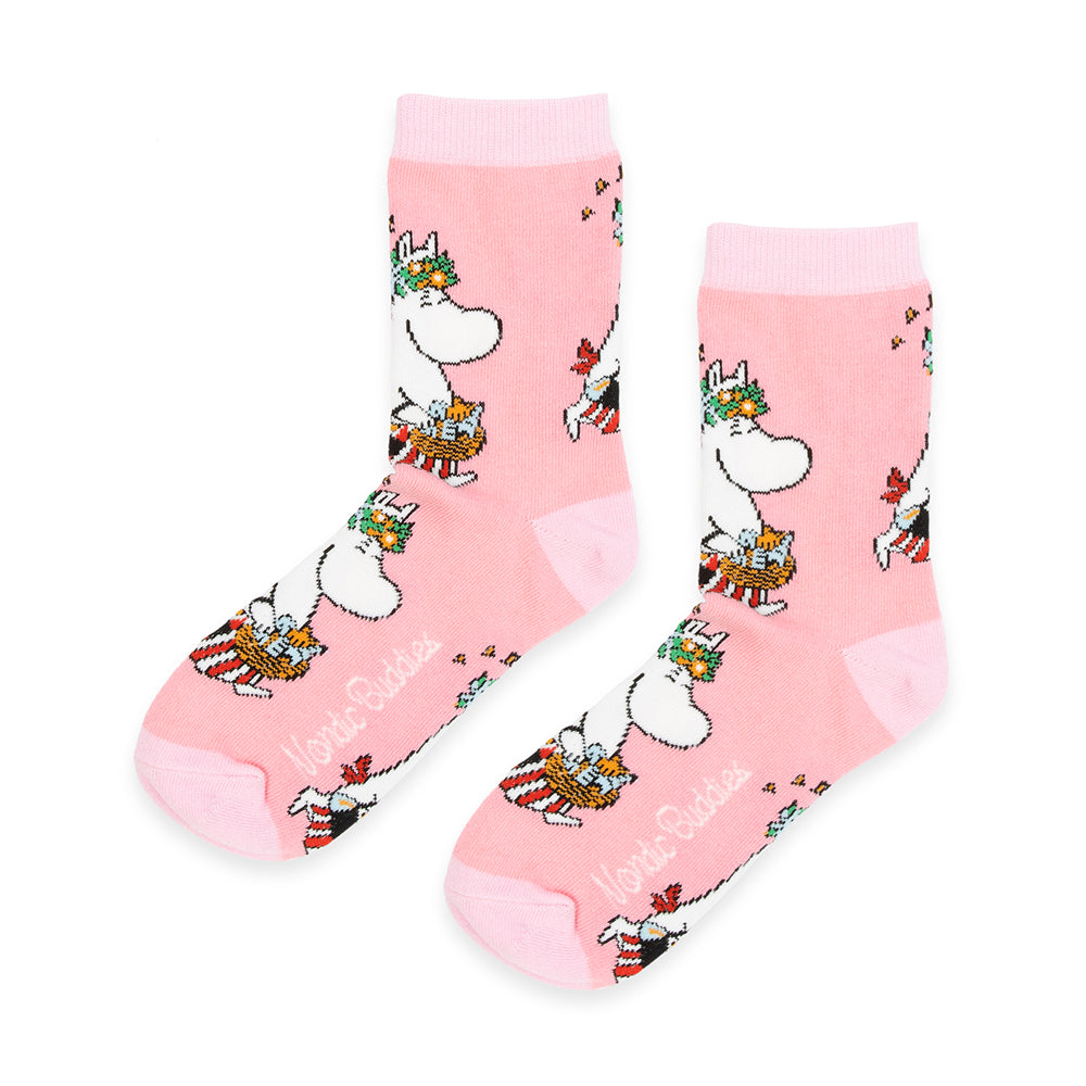 Moominmamma Errands Socks 36-42 Pink - The Official Moomin Shop