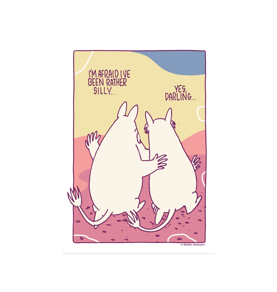 Moomintroll &amp; Snorkmaiden Rather Silly Fine Art Print - Framed/Unframed | Moomin Shop United States