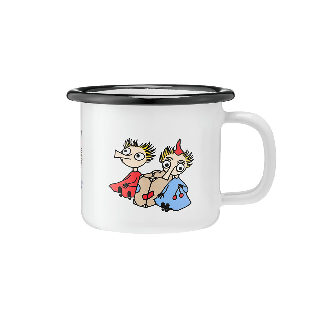 Thingumy & Bob Retro Mug 1,5dl White - The Official Moomin Shop
