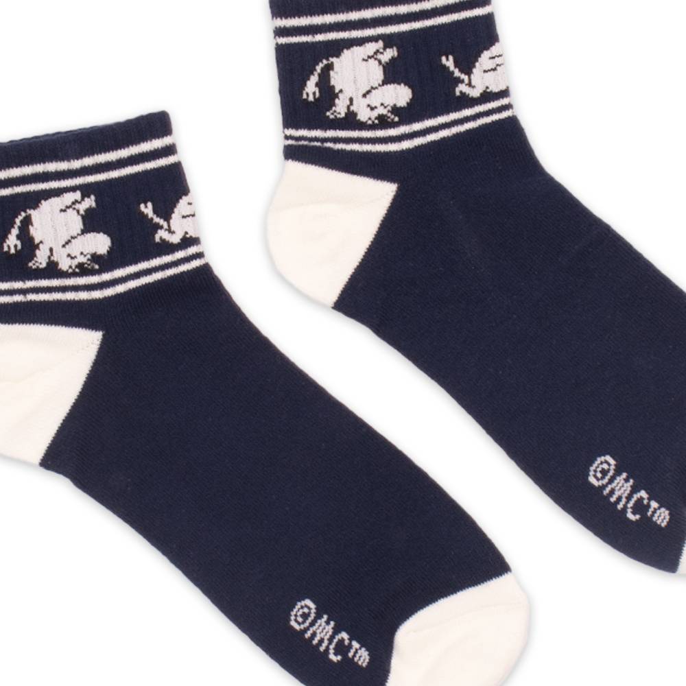 Moomintroll Retro Ankle Socks Navy Blue 9.5-13 - Nordicbuddies