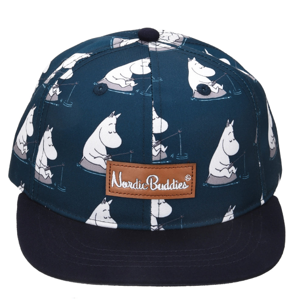 Moomintroll Fishing Kids Cap Dark Blue - Nordicbuddies | Moomin Shop United States