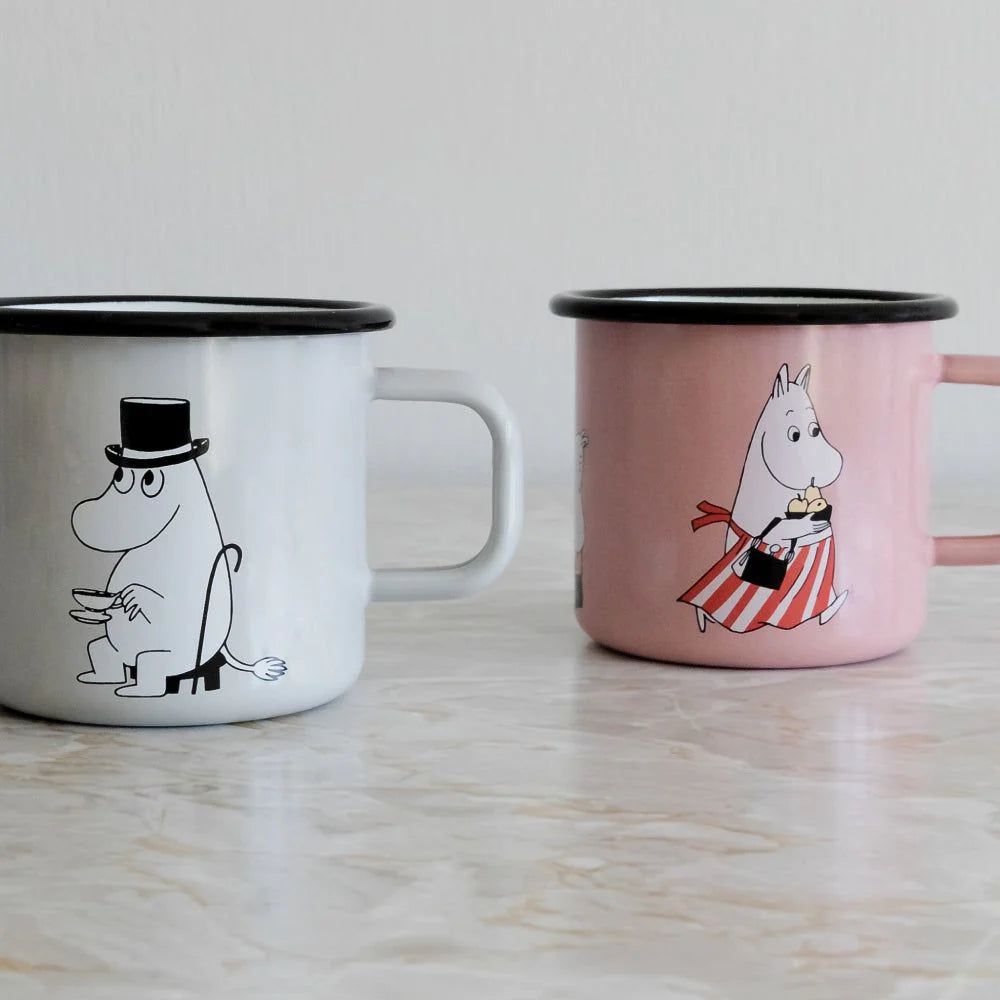 Moominmamma Retro Mug Pink 12.5 oz - Muurla