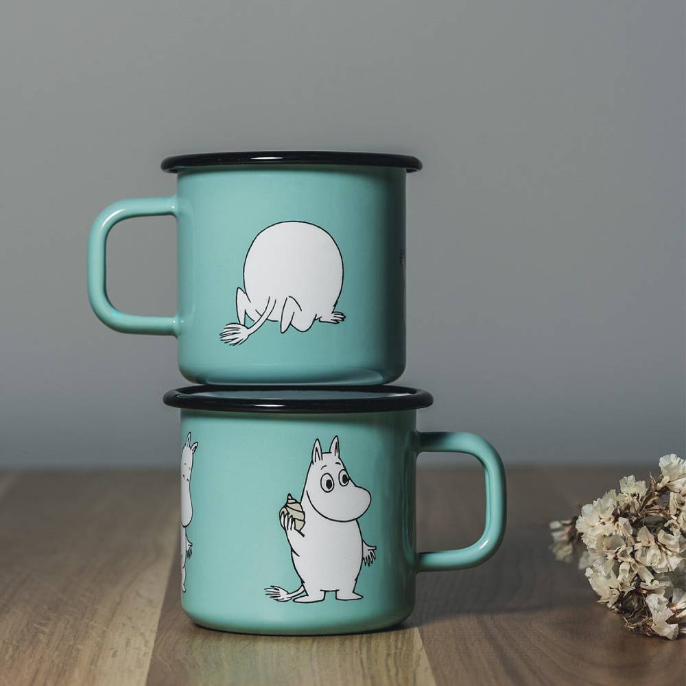 Moomin Enamel Mug Moomintroll 12.5 oz - Muurla