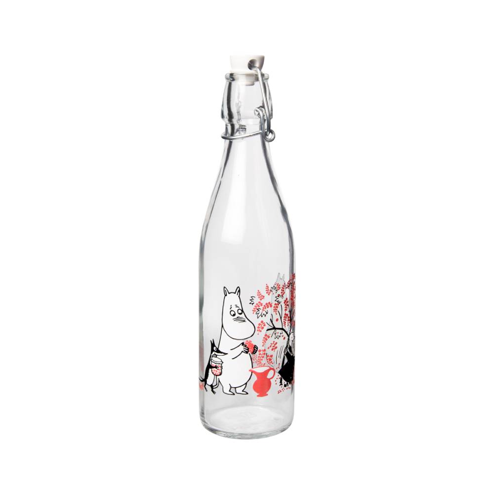 Moomin Berries Glass Bottle 17 oz - Muurla